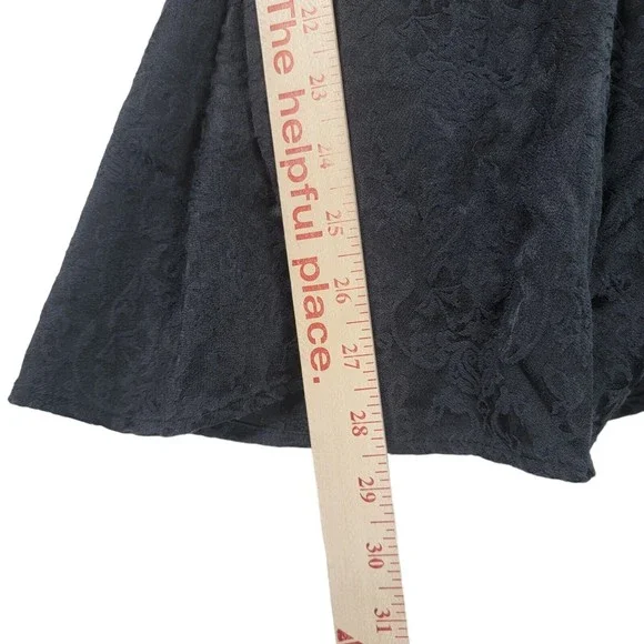 Trixxi Fit and Flare Mini Cocktail Dress Womens Junior Sz M Black Floral Gems - Picture 11 of 16